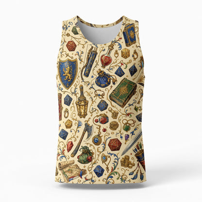 Fantasy Dungeon Dice AOP T-Shirt - Fantasy RPG Tabletop Gaming Apparel