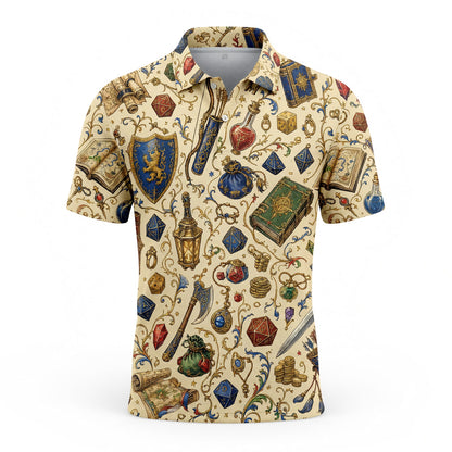 Fantasy Dungeon Dice AOP T-Shirt - Fantasy RPG Tabletop Gaming Apparel