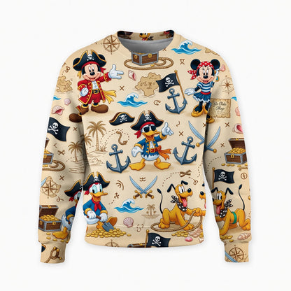 Mouse Pirate AOP T-Shirt - Cartoon Adventure Streetwear