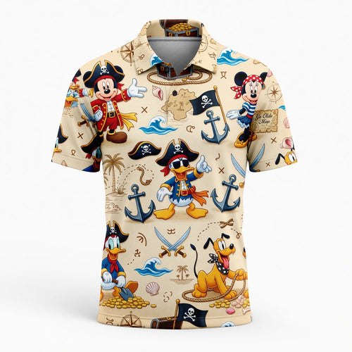 Mouse Pirate AOP T-Shirt - Cartoon Adventure Streetwear