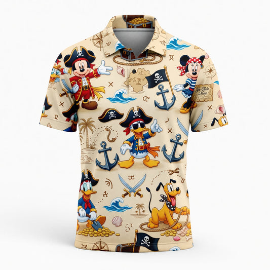 Mouse Pirate AOP T-Shirt - Cartoon Adventure Streetwear