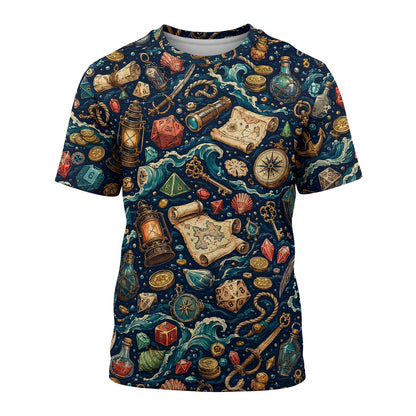 Pirate Dice AOP Apparel - Nautical RPG Treasure Pattern