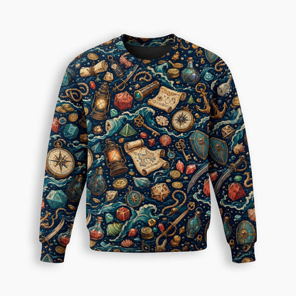 Pirate Dice AOP Apparel - Nautical RPG Treasure Pattern