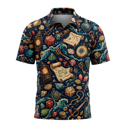Pirate Dice AOP Apparel - Nautical RPG Treasure Pattern