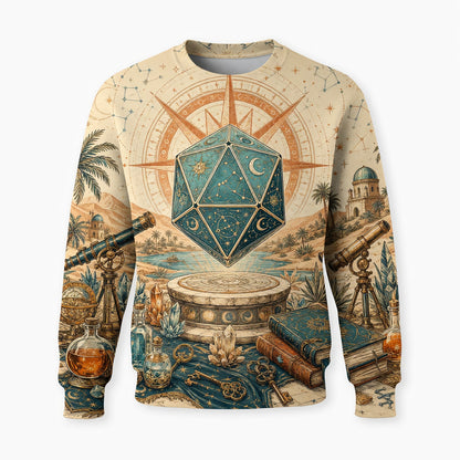 Celestial D20 Dice AOP T-Shirt - Fantasy Astrology Streetwear