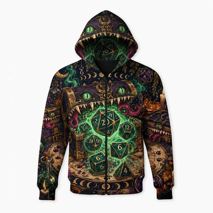 Fantasy Dungeon Mimic Dice AOP T-Shirt - Fantasy RPG Streetwear