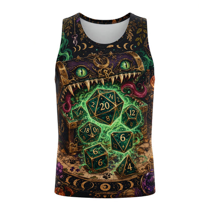 Fantasy Dungeon Mimic Dice AOP T-Shirt - Fantasy RPG Streetwear