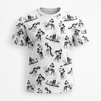 Vintage Steamboat AOP Apparel Mouse Classic Cartoon