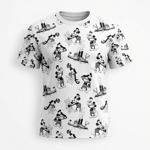 Vintage Steamboat AOP Apparel Mouse Classic Cartoon