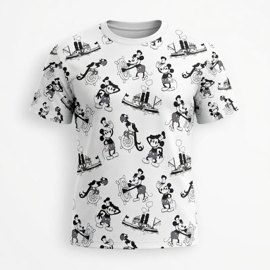 Vintage Steamboat AOP Apparel Mouse Classic Cartoon