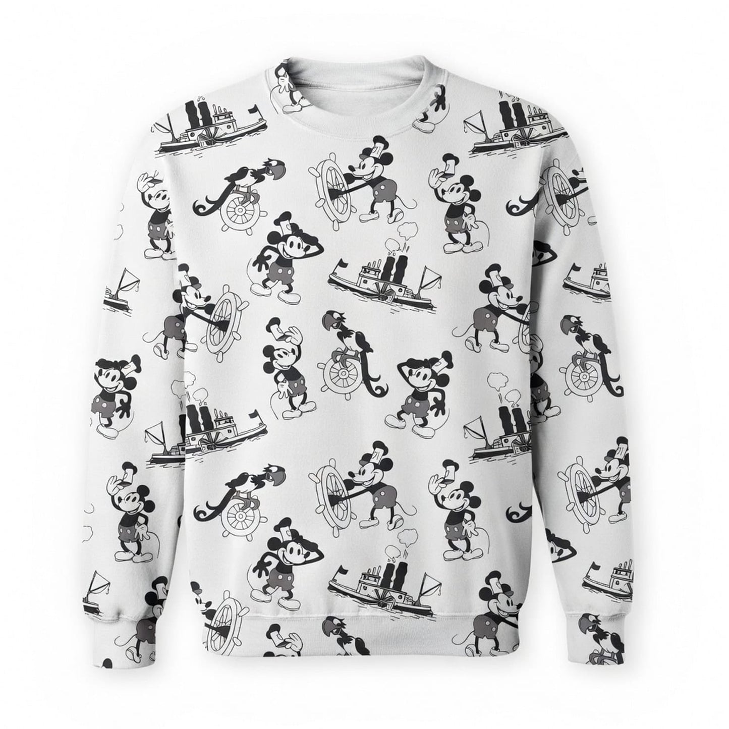 Vintage Steamboat AOP Apparel Mouse Classic Cartoon