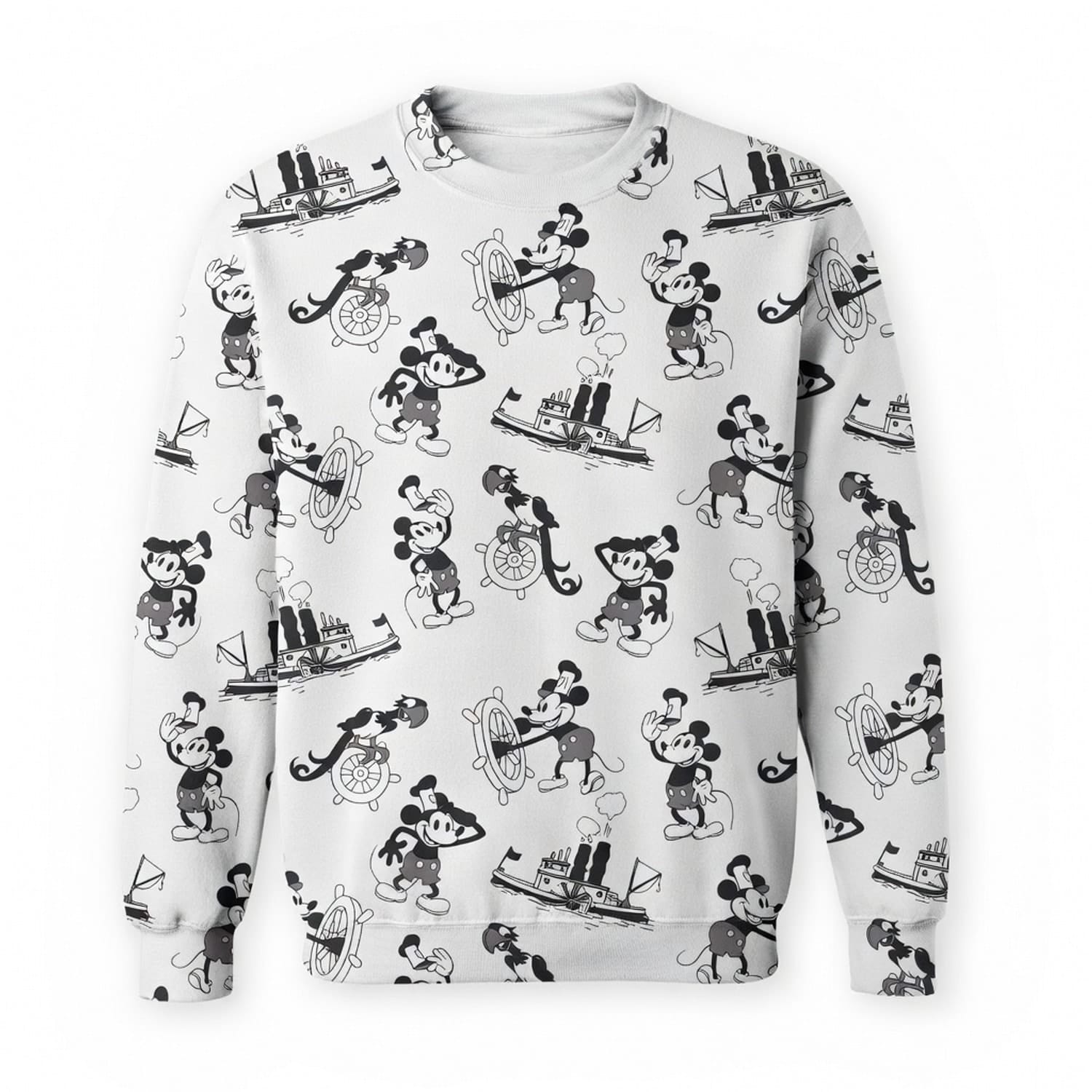 Vintage Steamboat AOP Apparel Mouse Classic Cartoon