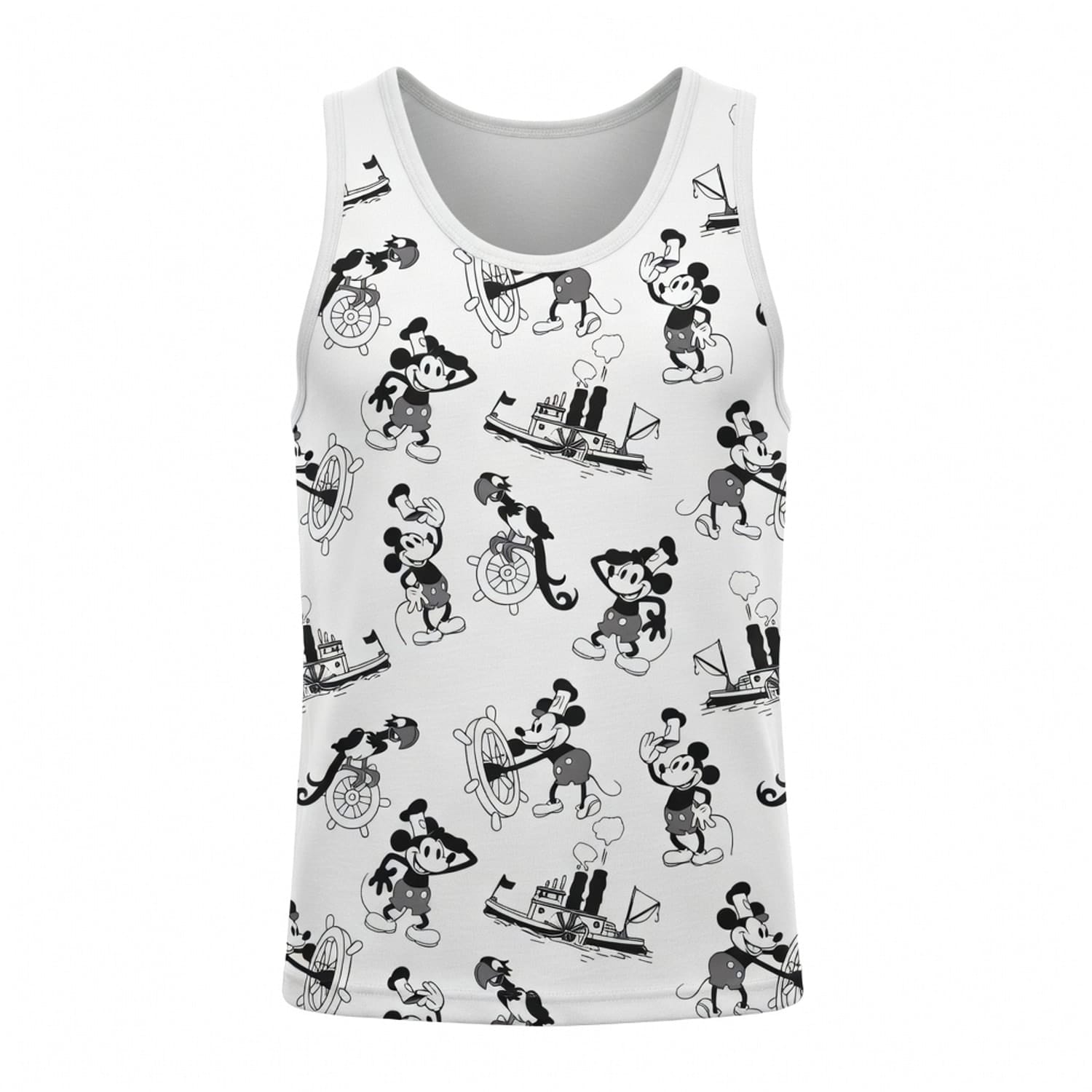 Vintage Steamboat AOP Apparel Mouse Classic Cartoon