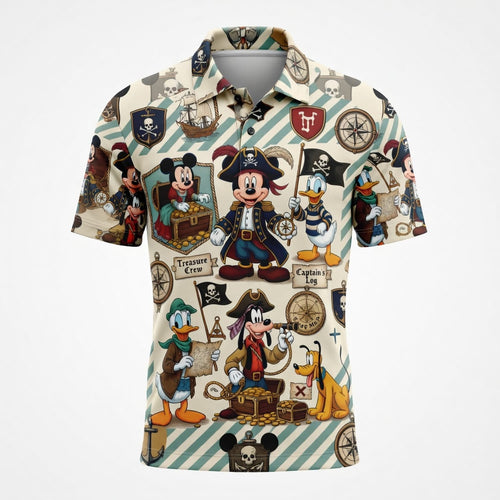 Pirate Treasure Crew AOP Apparel - Mouse & Friends