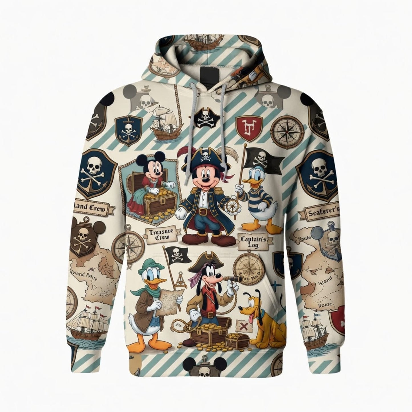 Pirate Treasure Crew AOP Apparel - Mouse & Friends