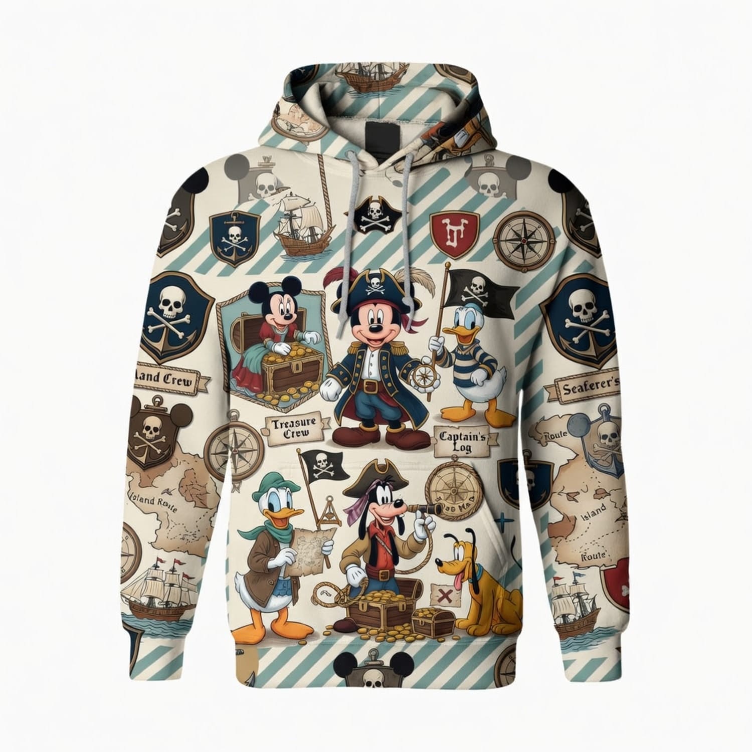 Pirate Treasure Crew AOP Apparel - Mouse & Friends