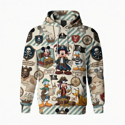 Pirate Treasure Crew AOP Apparel - Mouse & Friends