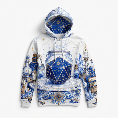 Celestial D20 Dice T-Shirt - Mystic Astrology Fantasy Apparel