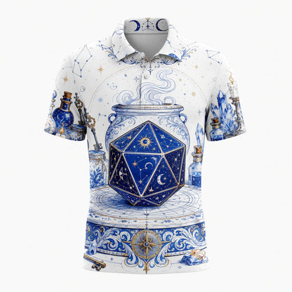 Celestial D20 Dice T-Shirt - Mystic Astrology Fantasy Apparel