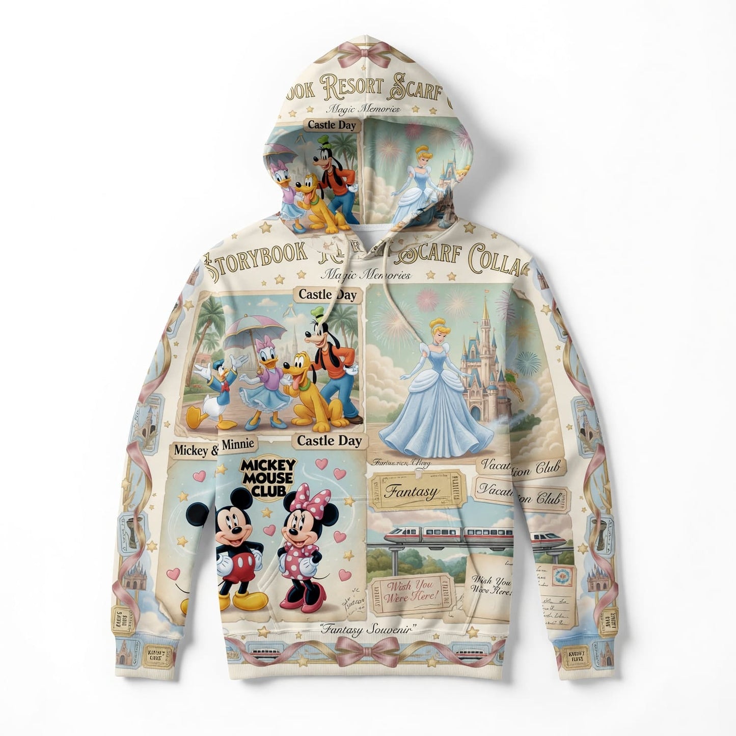 Mouse Vacation AOP T-Shirt - Storybook Resort Collage