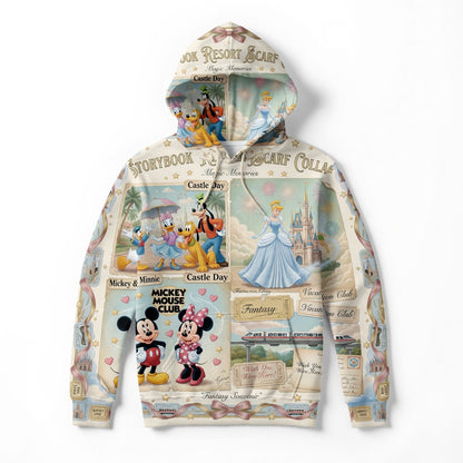 Mouse Vacation AOP T-Shirt - Storybook Resort Collage