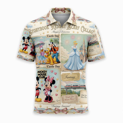 Mouse Vacation AOP T-Shirt - Storybook Resort Collage
