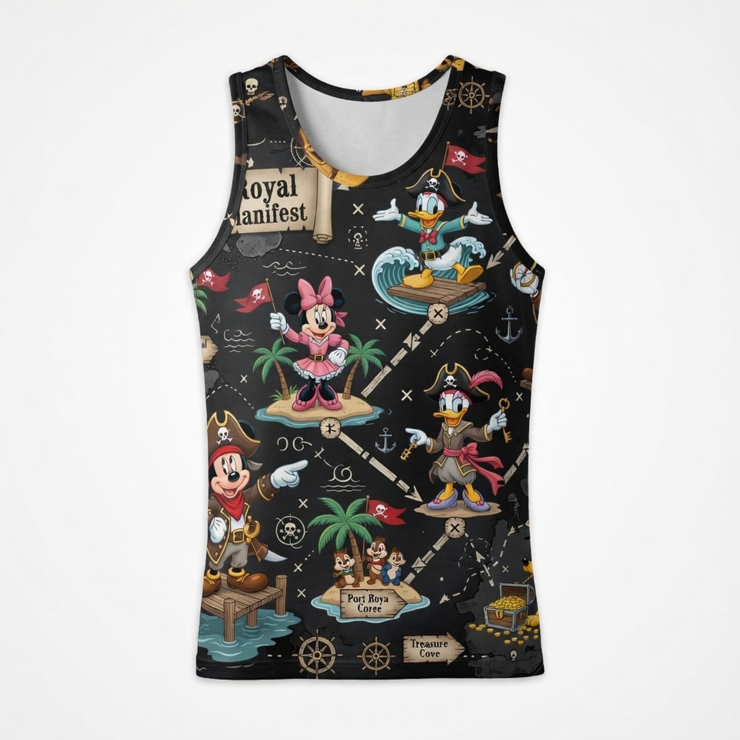 Port Royal Pirate Crew AOP T-Shirt - Mouse Map Design