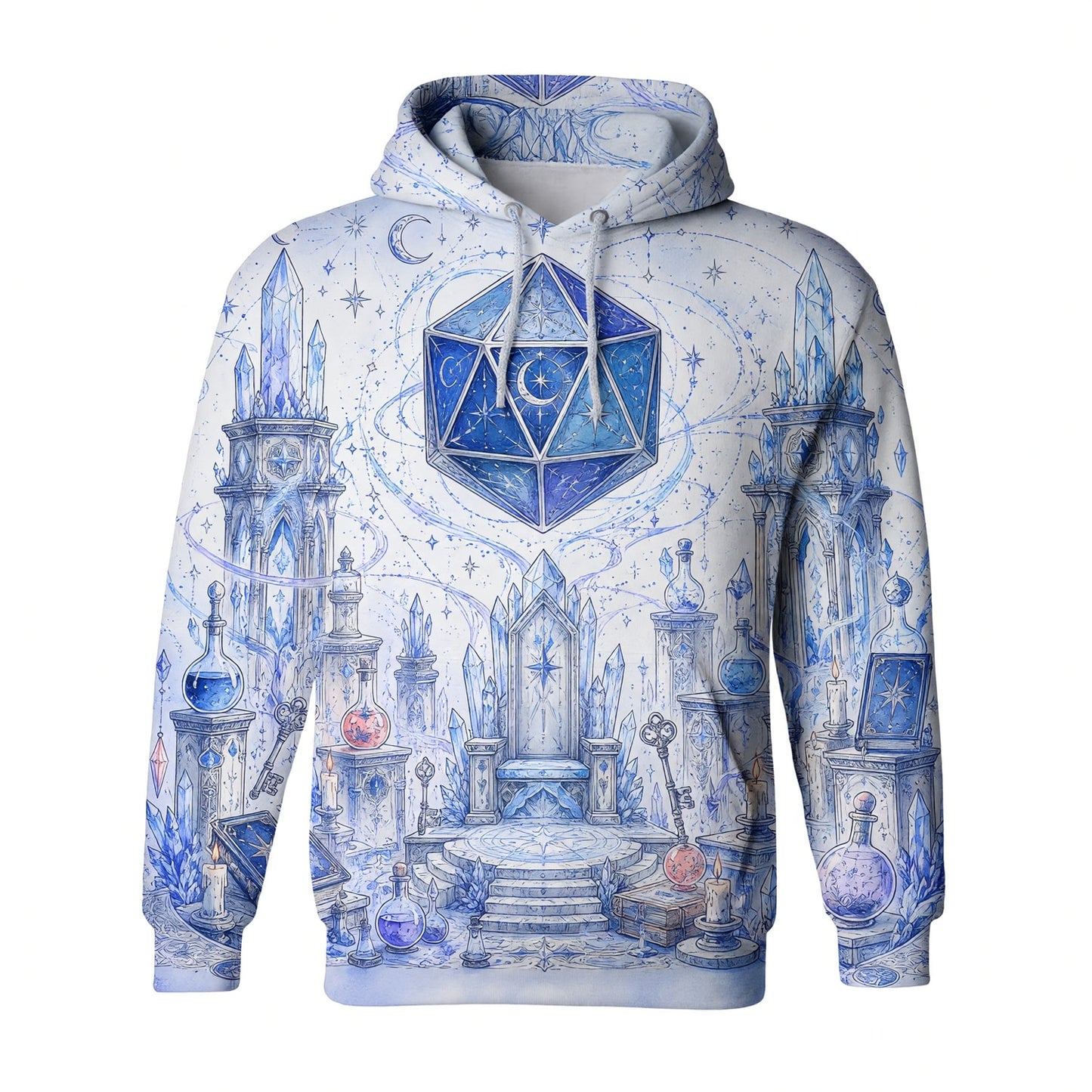 Celestial D20 AOP T-Shirt - Fantasy Dice Throne Art