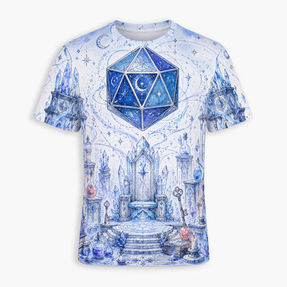 Celestial D20 AOP T-Shirt - Fantasy Dice Throne Art