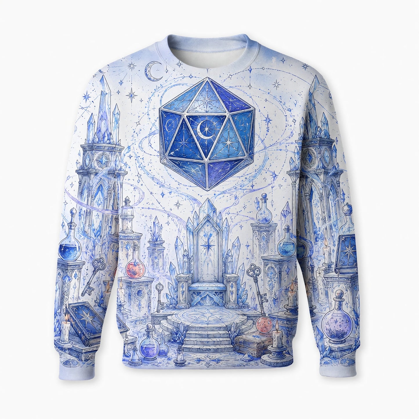 Celestial D20 AOP T-Shirt - Fantasy Dice Throne Art