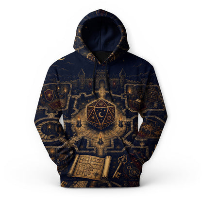 D20 Fantasy Castle AOP T-Shirt - RPG Tabletop Gaming Apparel