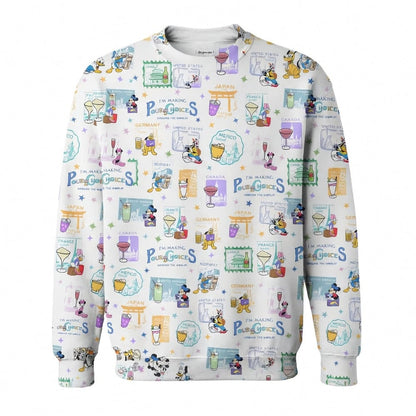 I'm Making Pour Choices Around The World AOP Apparel World Park Mouse & Friends