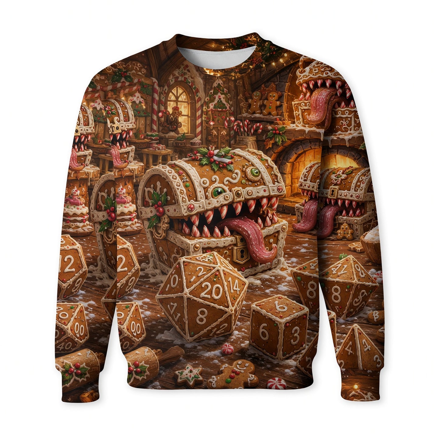 Gingerbread Mimic Christmas T-Shirt - RPG Holiday Streetwear