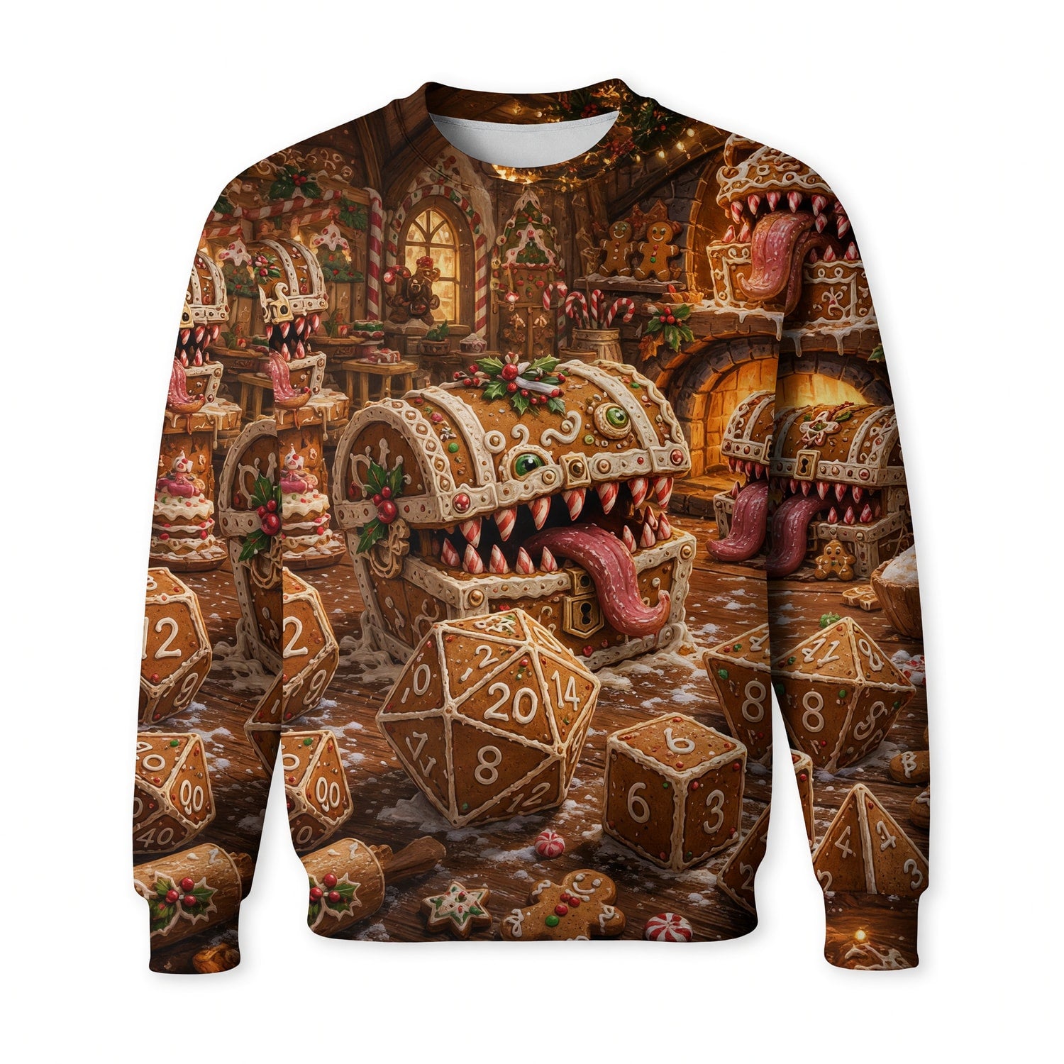 Gingerbread Mimic Christmas T-Shirt - RPG Holiday Streetwear
