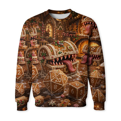 Gingerbread Mimic Christmas T-Shirt - RPG Holiday Streetwear