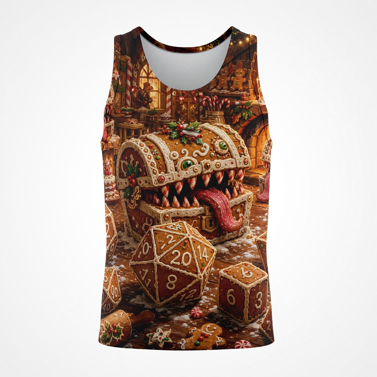 Gingerbread Mimic Christmas T-Shirt - RPG Holiday Streetwear