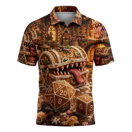 Gingerbread Mimic Christmas T-Shirt - RPG Holiday Streetwear