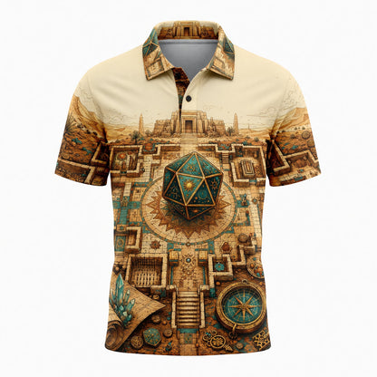 Egyptian D20 Dungeon AOP Apparel - Fantasy RPG Adventure Shirt