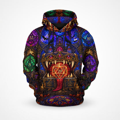 Fantasy Dungeon Mimic Dice AOP T-Shirt - Gothic Fantasy RPG Apparel