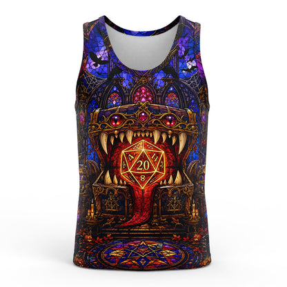 Fantasy Dungeon Mimic Dice AOP T-Shirt - Gothic Fantasy RPG Apparel