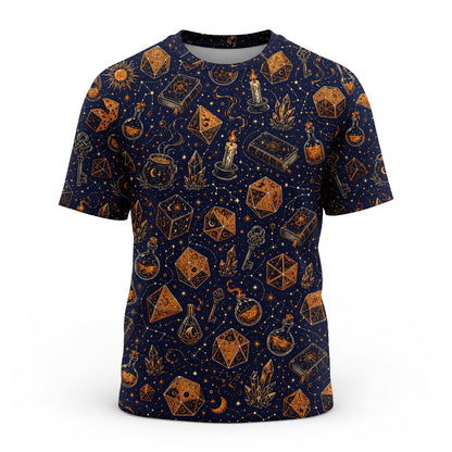 Fantasy Dungeon Dice AOP T-Shirt - Mystic Fantasy Pattern