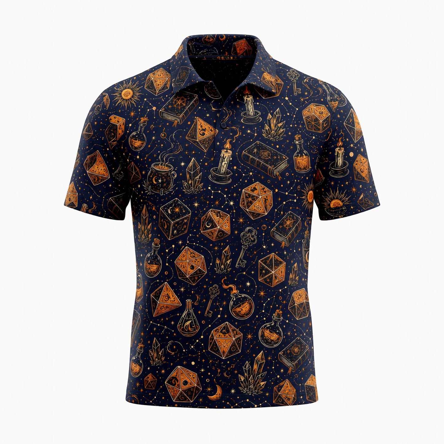 Fantasy Dungeon Dice AOP T-Shirt - Mystic Fantasy Pattern