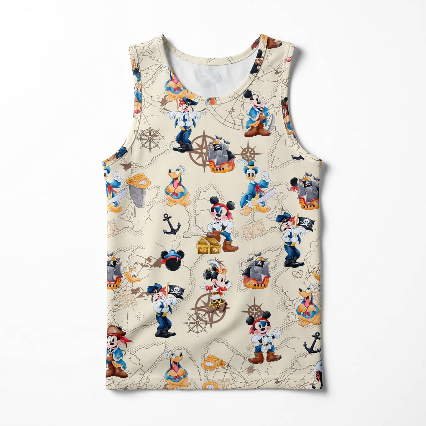 Pirate Mouse AOP Apparel - Vintage Treasure Map Pattern