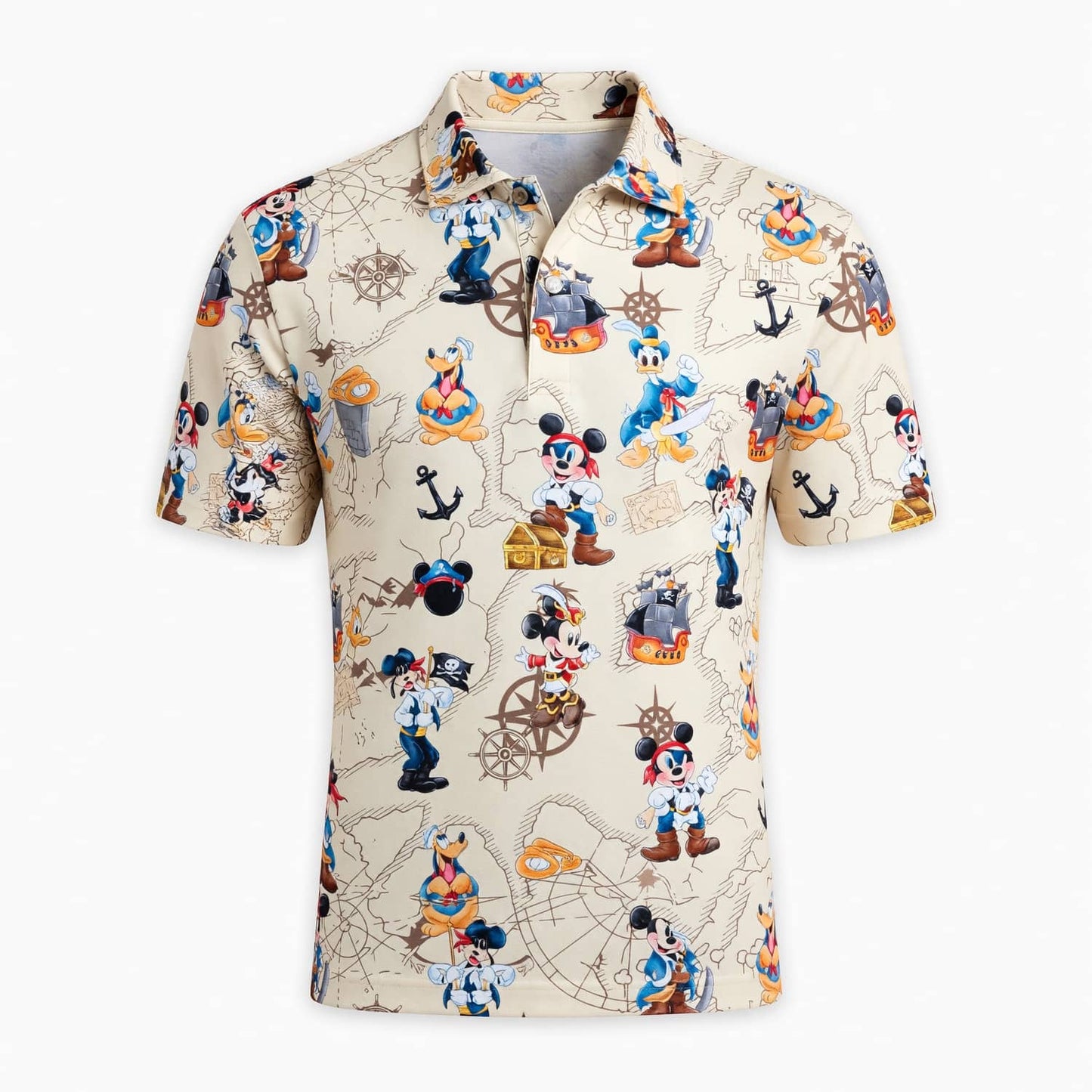 Pirate Mouse AOP Apparel - Vintage Treasure Map Pattern