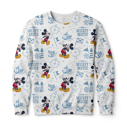 Mouse Nautical Adventure All Over Print Apparel