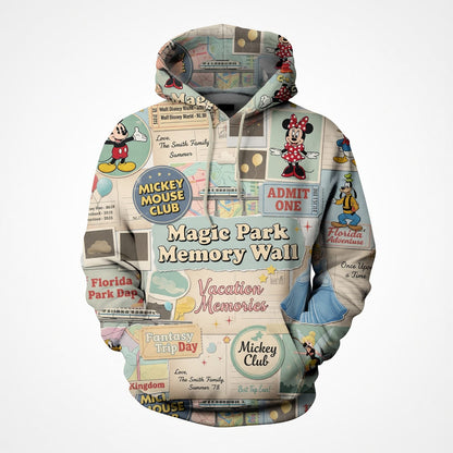 Vacation Memories AOP Apparel - Classic Mouse Park Collage