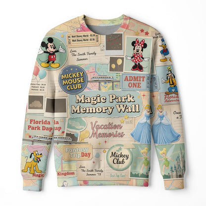 Vacation Memories AOP Apparel - Classic Mouse Park Collage