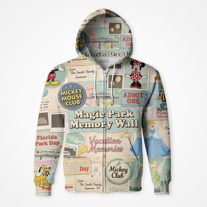 Vacation Memories AOP Apparel - Classic Mouse Park Collage