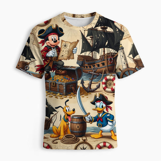 Pirate Mouse Duck AOP Apparel - Pup Treasure Map Adventure