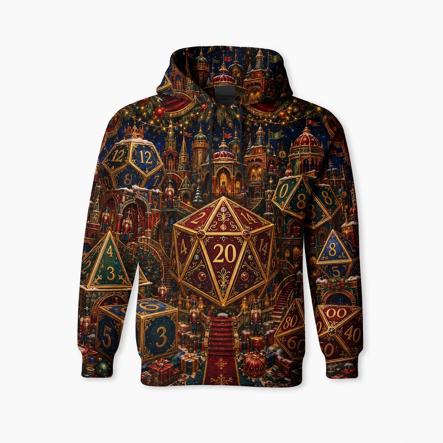 Christmas Dice Village AOP T-Shirt - Fantasy Holiday Streetwear